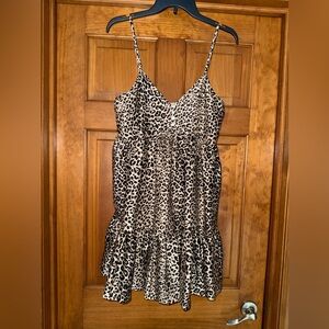Entro Leopard Print Mini Dress